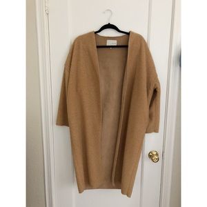 Oak + Fort pale pink textured wool jacket